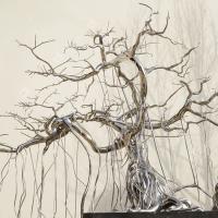 Sculpture de petit arbre en acier inoxydable