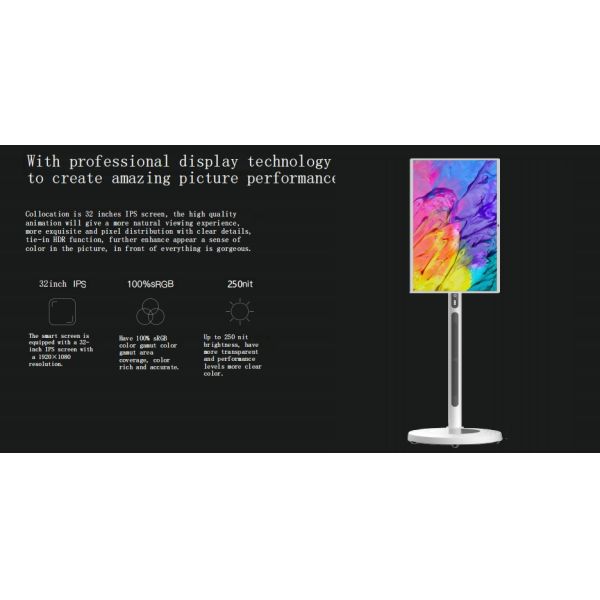 Киоск с сенсорным экраном 32 дюйма Android 12 8+128G 13MP Камера Wifi Встроенные в 10 точек касания для дома Ktv Бар Торговый центр