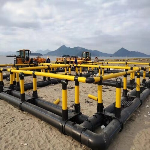 Large Size Square HDPE Floating Fish Cage Anti-Wind Wave Corrosion Resistant Aquaculture Net Cage for Tilapia Farming