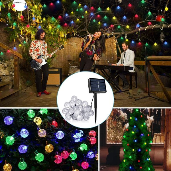 50 luces impermeables del LED los 24ft Crystal Ball Fairy Garden Decoration