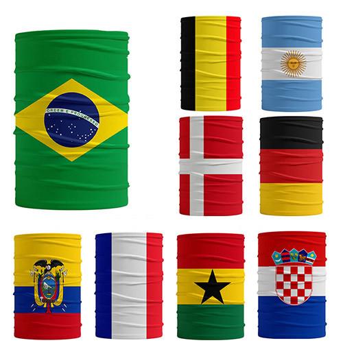 Máscara 2022 multifuncional da proteção solar do babador do Bandana da bandeira do círculo 32 do campeonato do mundo de Catar