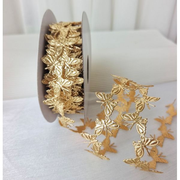 2cm*25y cinta de mariposa ultrasónica para embalaje de regalos y accesorios de ropa