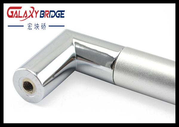 128mm Aluminum Kitchen Cupboard , Zinc Silver Refrigerator Door Pulls Simple Modern Dresser Knobs