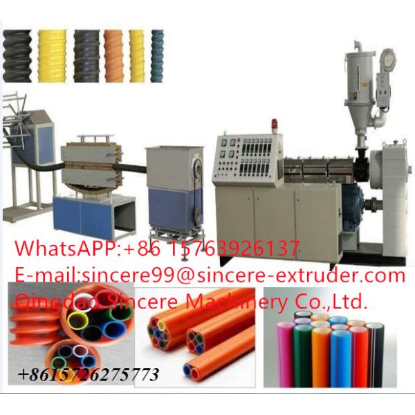 HDPE PVC Carbon Plastic Pipe Extrusion Line Corrugated Conduit Manufacturing Machine