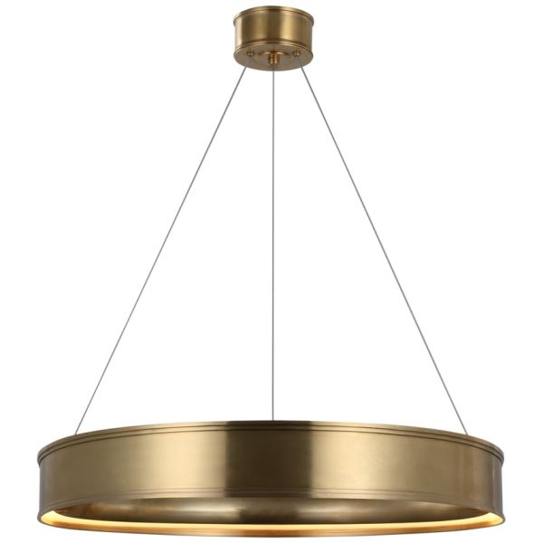 Modern Luxury Brass Body Crystal Shade Pendant Light with 3500K Warm White LED Suspended Lighting