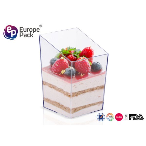 Disposable Plastic Dessert Cup 85Ml  Food Grade Plastic Dessert Cup