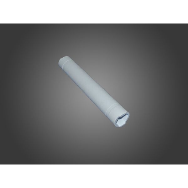 White Alumina Ceramic Parts , 99.7% Corundum Tube For High Temperature Tube Furnace