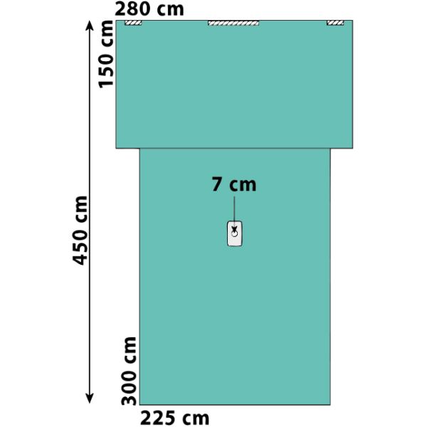 Quirúrgico disponible material de la extremidad superior de los PP SMS cubre con los tenedores del tubo