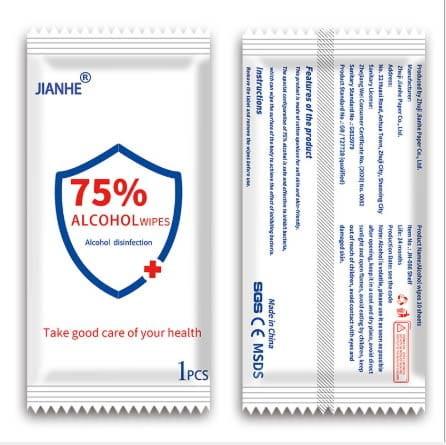 75% Alcohol Disinfection Wet Wipes Medical Hand Antibacterial Wet Wipes One Piece