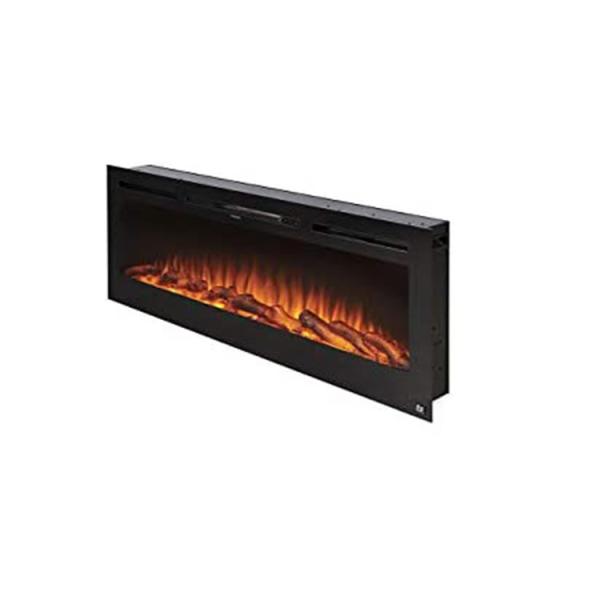 Electric 1500w 50 Decorative 15 Colors Flame Wall Mounted Recessed LED Fireplaces Heater