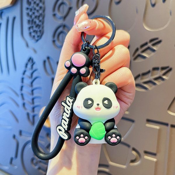 30g Lightweight Cute Cartoon Panda Keychain Pendant for Kids' Handbags Christmas Gifts
