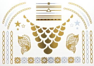 Flash tattoo, shinny tattoo, metallic temporary tattoo, jewelry tattoo