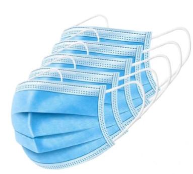 High Bacteria Filtration Disposable 3 Ply Face Mask , 3 Ply Non Woven Face Mask