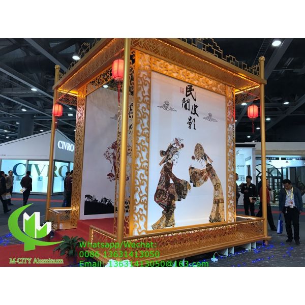 panneau d'écran de sculpture en aluminium avec panneau de façade de découpe laser de conception variée