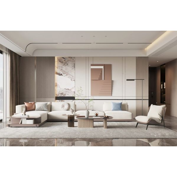 Meubles d'appartement en hêtre et noyer, salon en cerisier