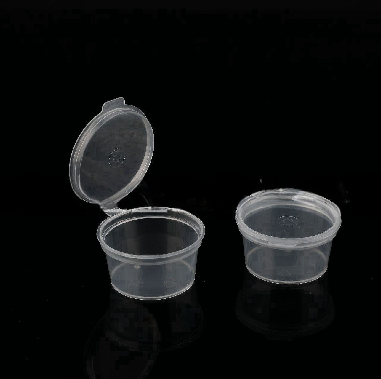 3.500kg Package Gross Weight Take out Round or Square Transparent Plastic Sauce Cup
