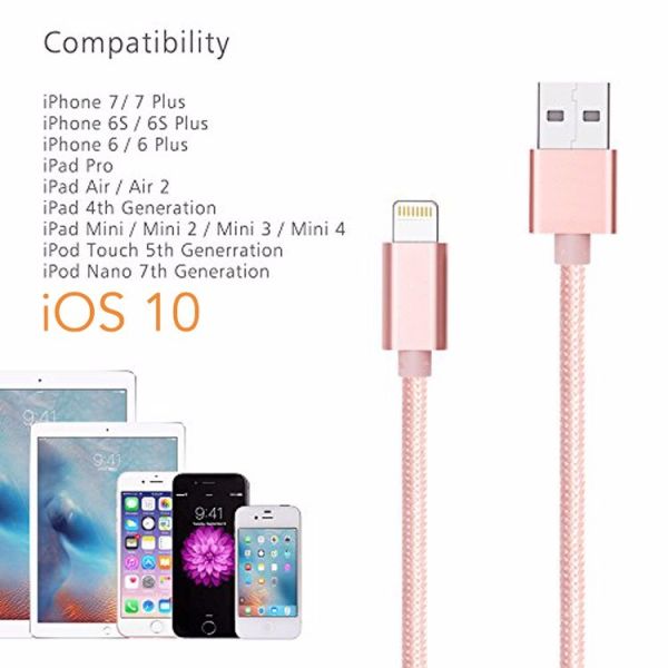 Nylon Braided Quick Charge Usb Cable High Speed Data Sync For Samsung Galaxy , HTC