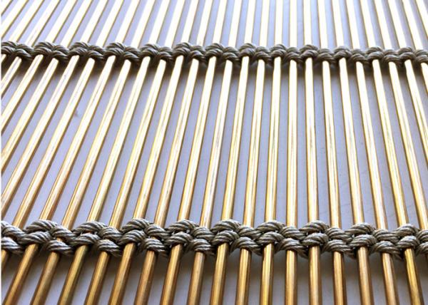 Metal de aço inoxidável de bronze antigo Mesh High Tension de PVD 3m a 100m