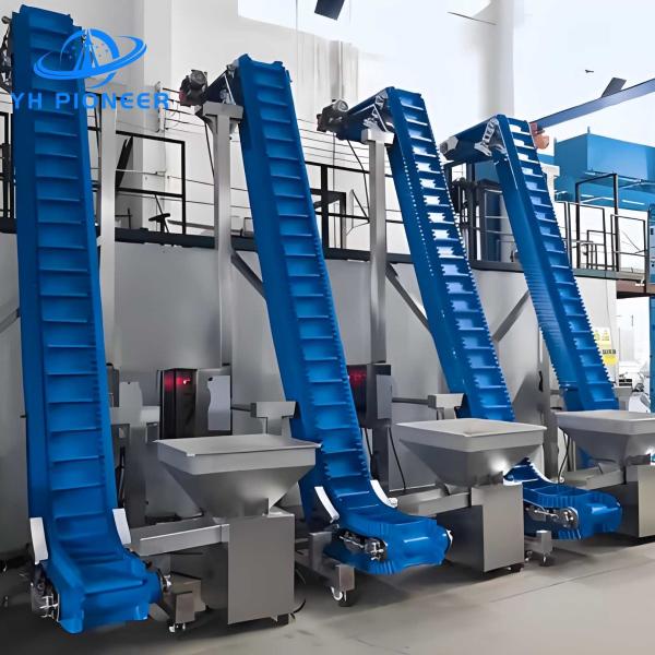 Inclined Bag Conveyor Systems With Canvas Belt For Industrial Material Handling