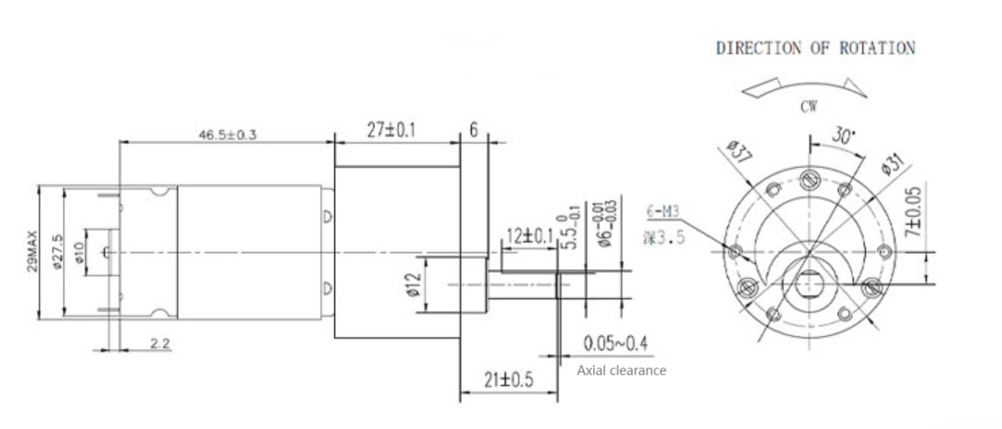 Rs-385 Rs-395 moteur à courant continu avec boîte de vitesses 37 mm moteur à engrenages 12v moteur à couple élevé moteur à engrenages brossés