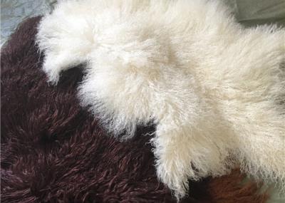Long curly Sheepskin Material Natural White Tibetan lambswool Mongolian fur hides