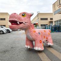 Life Size Realistic Dinosaur Electric Scooter , Kids Animatronic Dinosaur Ride