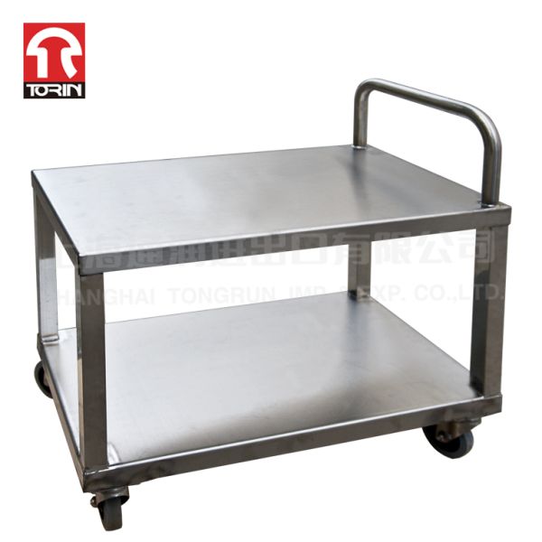 Torin DZ27 Double Stainless Steel Trolley Portable Dining Car Handcar  Tindustrial Rolling Cart