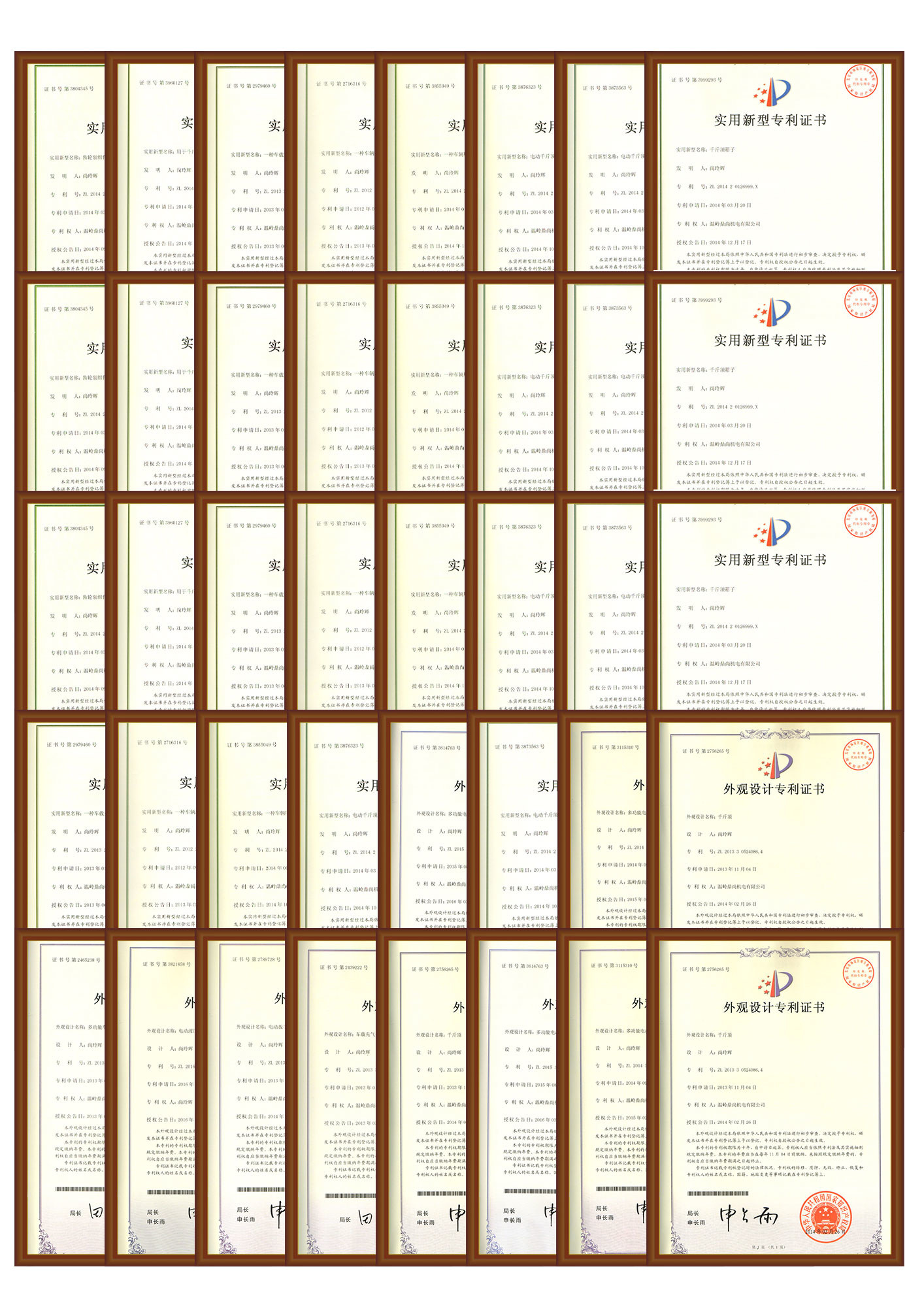 WENLING DINSEN M&E CO.,LTD. Сертификации