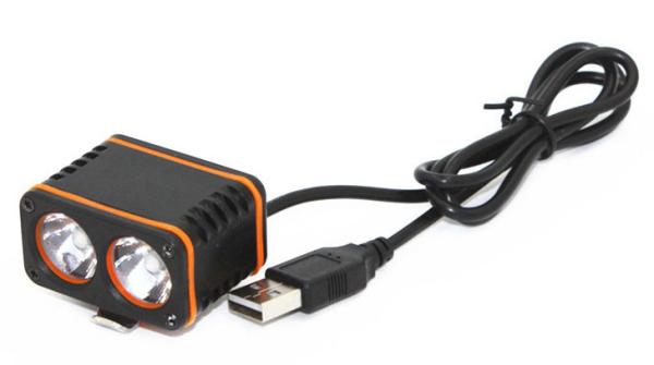 Long Pressing USB Rechargeable Bike Headlight , High Lumen Mountain Bike Headlamp