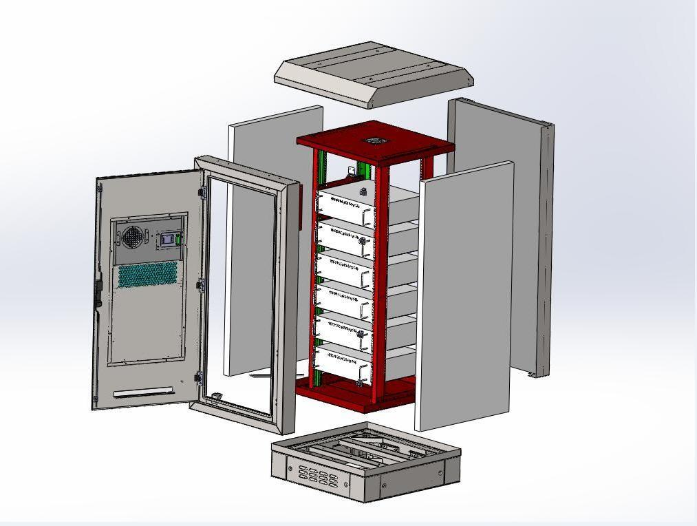 Anti-theft Three Point Lock Outdoor Telecom Cabinet Enclosure 30U  40U Custom Made for Network Equipment