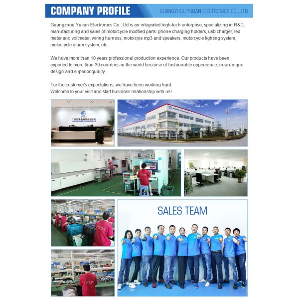 FCC 360D Waterproof Heavy Duty Motorcycle Phone Mount , USB ABS Telescopic Phone Holder