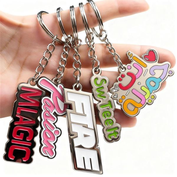 Custom 3D Keychain – Metal Alloy with Soft/Hard Enamel & UV Print – Wholesale Fashion Design
