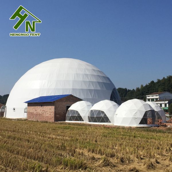 Restaurante grande plástico de la persona de la tienda 800-1000 de la bóveda del iglú del diámetro los 35m