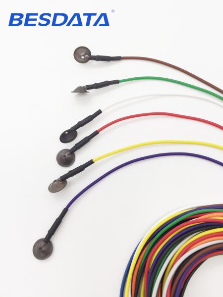 EEG Cable Sintered Silver Silver Chloride Electrodes DIN 1.5 Plug