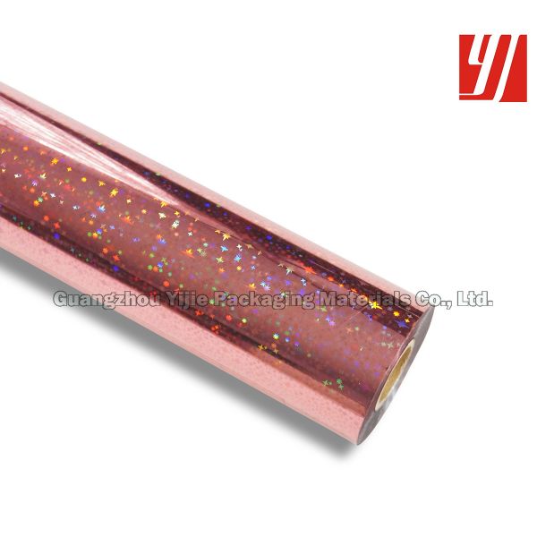 ANIMAL DOMÉSTICO rosado de las estrellas el chispear rollo de la hoja del laser de 12 micrones