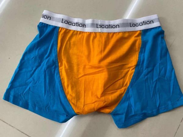 100% Polyester Mens Underwear Boxer Shorts Color Block Panties