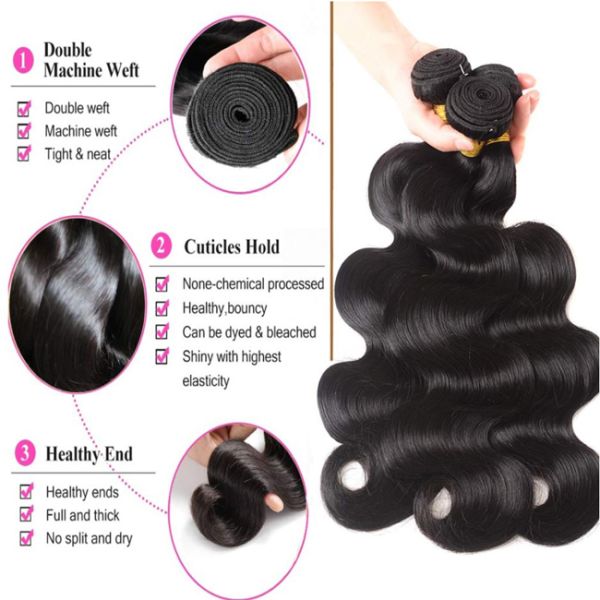 Raw Vietnamese Remy Human Hair Extensions Cuticle Aligned Virgin Hair Bundles