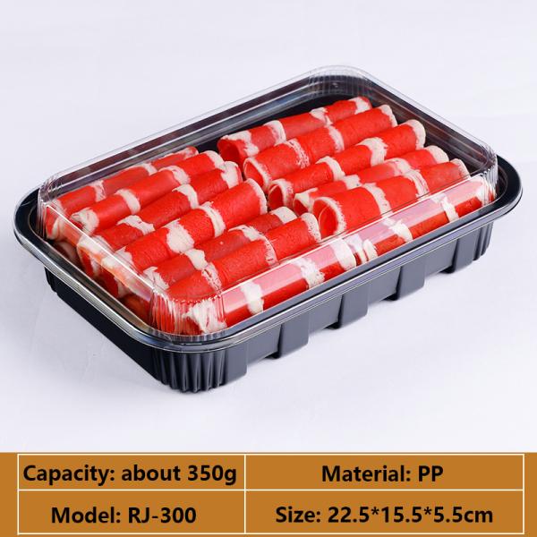 Wholesale disposable meat roll box food grade high-grade plastic box antifreeze meat slice box with lid
