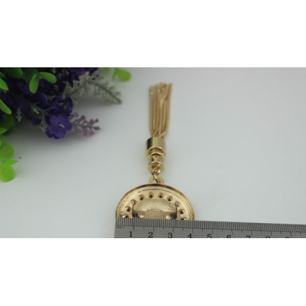 Luggage hardware accessories 40mm zinc alloy metal jewelry tassel pendant with drip glue