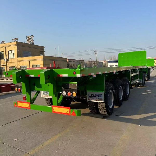 15 Workdays Production Time Flatbed Container Truck Trailer for Cargo Transportation