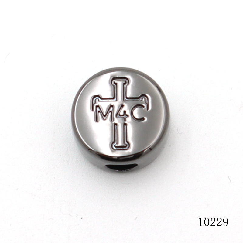 12mm Metal Alloy Beads Round Bracelet Spacer Beads Corrosion Resistant Custom Brand Name