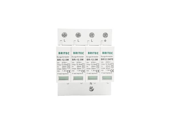 SPDs Iimp 12.5kA T1+T2 Surge Arrester B+C Thermalplastic housing