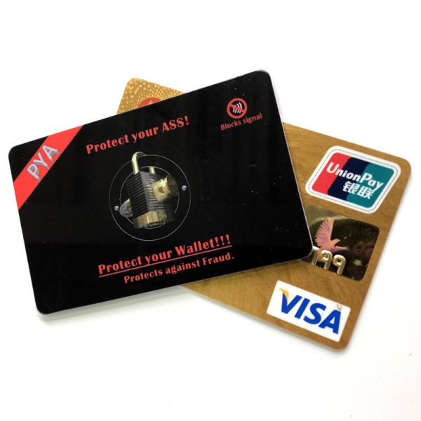 Wallet RFID NFC Card , HF RFID Blocking Card anti hacking anti scan