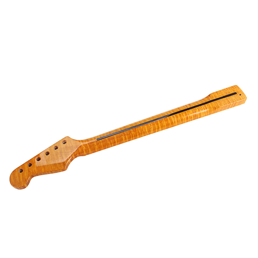 Замена шеи Fender Stratocaster 21 Frets Кленовый для электрической гитары ST Abalone Dots Tiger Flame