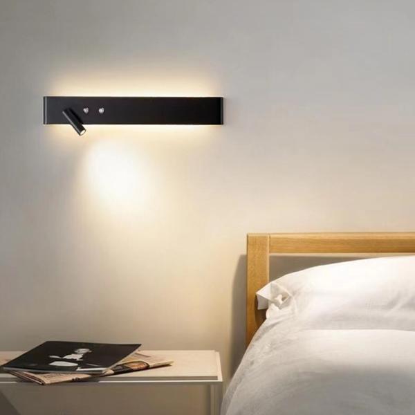 linetype bedside wall lamp linear bedroom background wall lamp Nordic apartment hotel room headboard reading light