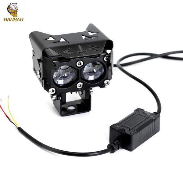 2 LED estilo desenho animado Branco Amarelo Flash LED resistente à água Luz de motocicleta