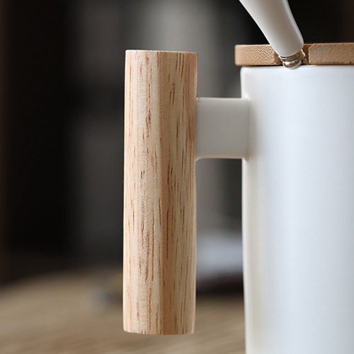 Sublimation Heat Transfer 11oz Ceramic Mug with Wooden Handle