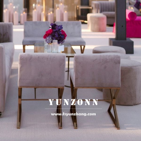 Modern Luxury White PU Leather Dining Chair with Metal Legs Cross Stitching Design for Home or Hotel Leisure Style