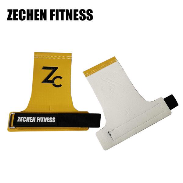 Palm Yellow Fingerless Crossfit Grips Gymnastics Carbon Fiber Leather Fitness Protect