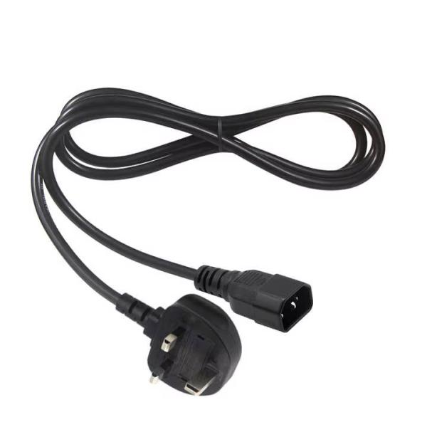 Cordon d'alimentation UK avec verrouillage vers IEC C14 1,8M 10A 250V